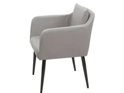 Silla de comedor MCW-H93, polipiel gris topo