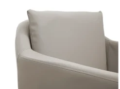 Silla de comedor MCW-H93, polipiel gris topo