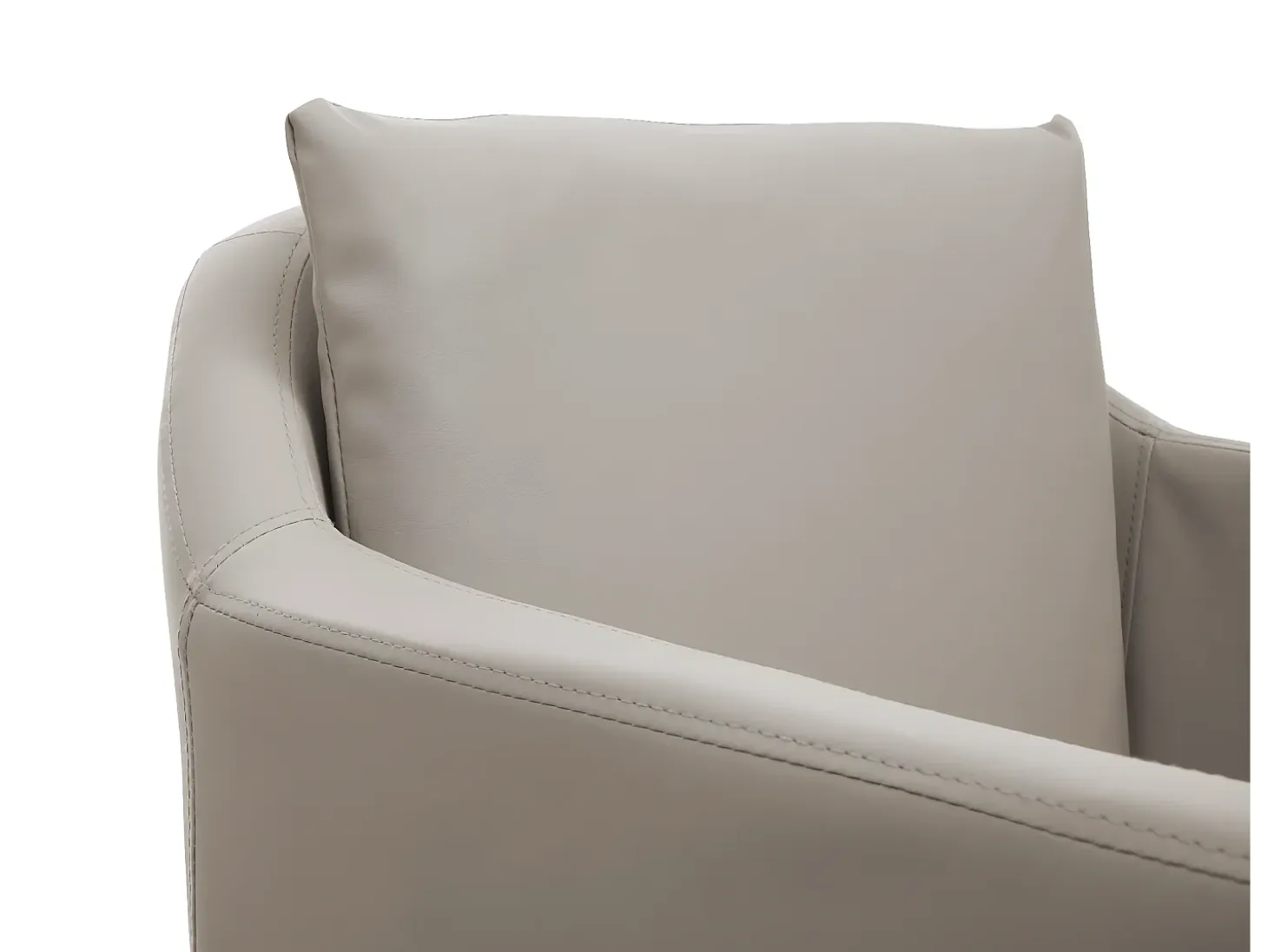 Silla de comedor MCW-H93, polipiel gris topo