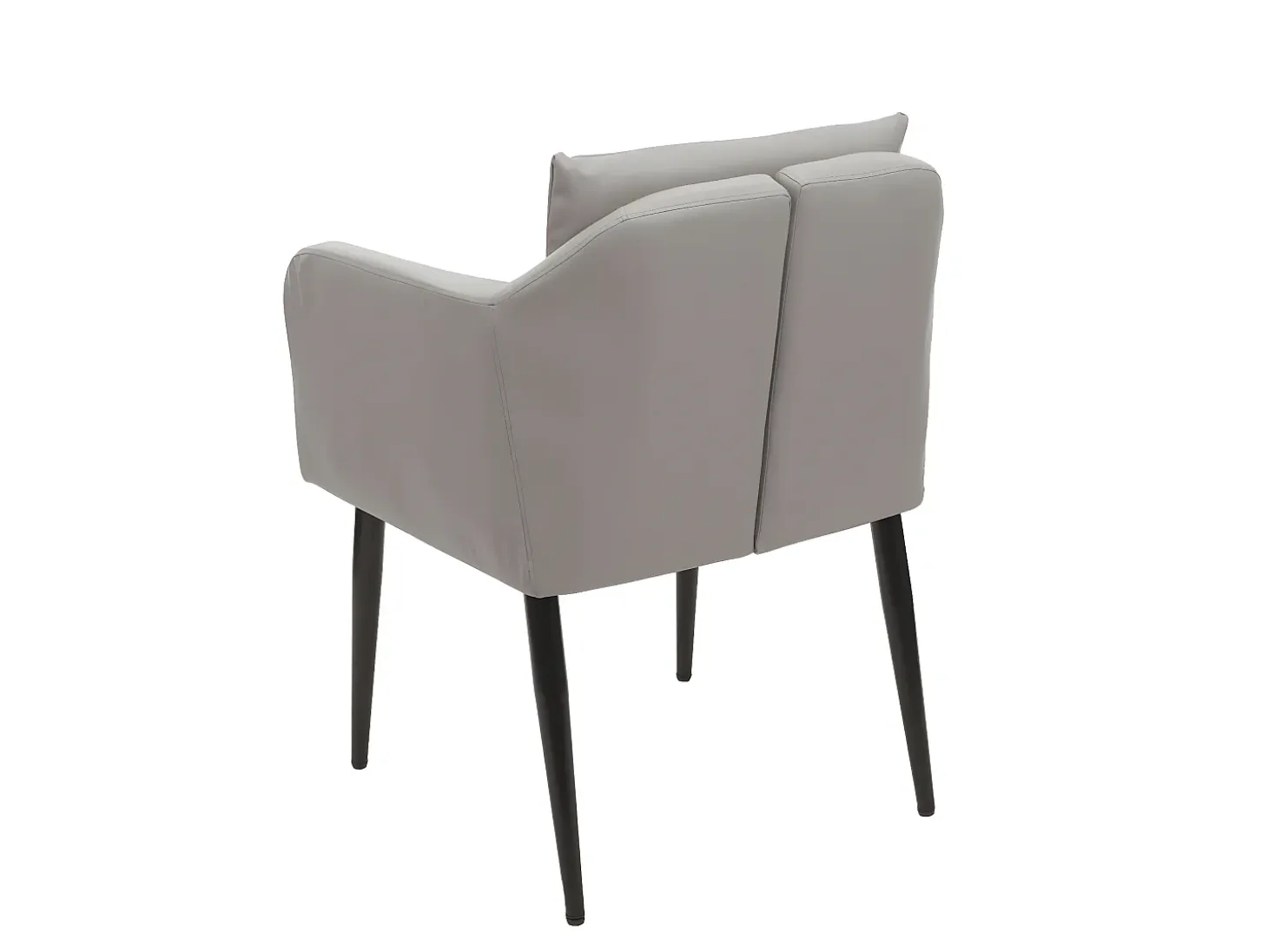 Silla de comedor MCW-H93, polipiel gris topo