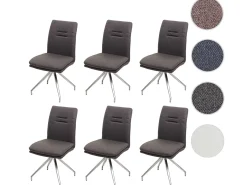 Silla de comedor MCW-H70 (juego de 6), gris-marrón