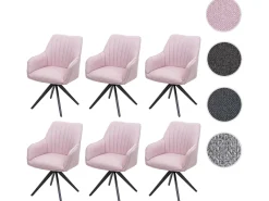 Silla de comedor MCW-H73 (juego de 6), rosa