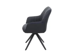 Silla de comedor MCW-H73 (juego de 6), gris oscuro