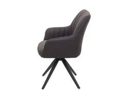 Silla de comedor MCW-H73 (juego de 6), gris-marrón