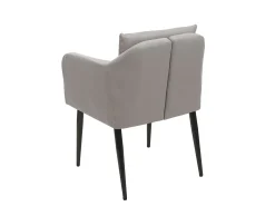 Silla de comedor MCW-H93 (set de 2), polipiel gris topo