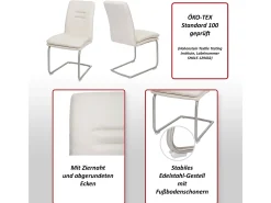 Silla de comedor MCW-H70 (set de 2), marrón