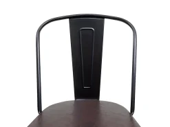 Silla de comedor MCW-H10e (juego de 4), negro-marrón