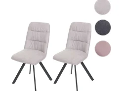 Silla de comedor MCW-J69 (set de 2), crema-beige