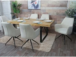 Silla de comedor MCW-K15, crema-beige