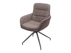 Silla de comedor MCW-K32, marrón-marrón oscuro