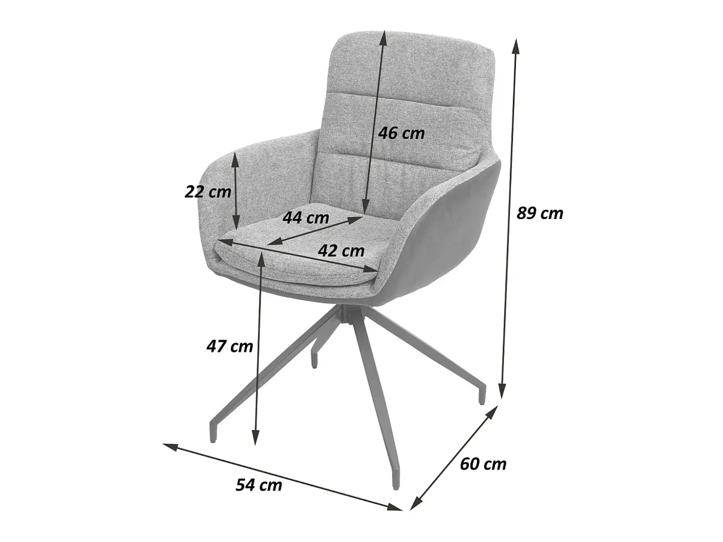 Silla de comedor MCW-K32, marrón-marrón oscuro
