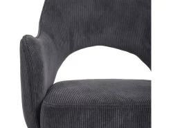Silla de comedor MCW-K3, pana gris oscuro