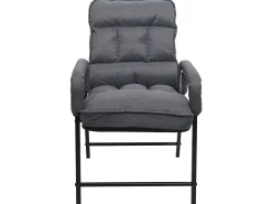 Silla de comedor MCW-K40, tela/textil gris oscuro