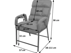 Silla de comedor MCW-K40, tela/textil gris oscuro