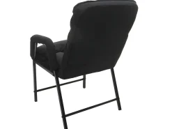 Silla de comedor MCW-K40, tela/textil negro