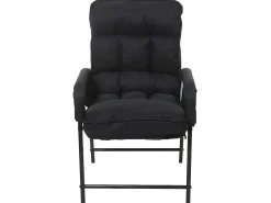 Silla de comedor MCW-K40, tela/textil negro