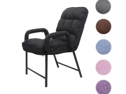 Silla de comedor MCW-K40, tela/textil negro