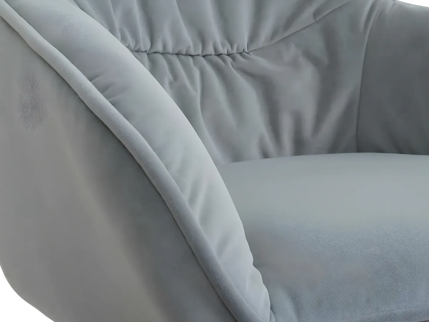 Silla de comedor MCW-K28, tela/textil gris claro