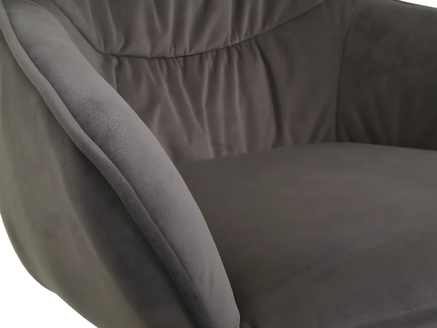 Silla de comedor MCW-K28, tela/textil marrón