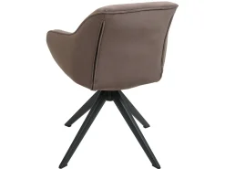 Silla de comedor MCW-K28 (juego de 6), tela/textil marrón
