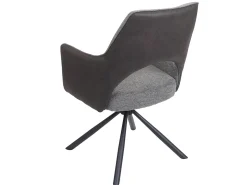 Silla de comedor MCW-K30 (juego de 6), gris-gris oscuro