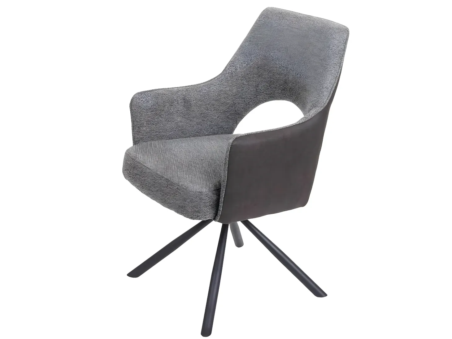 Silla de comedor MCW-K30 (juego de 6), gris-gris oscuro