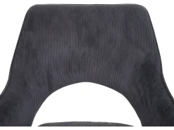 Silla de comedor MCW-K30 (juego de 6), pana gris oscuro
