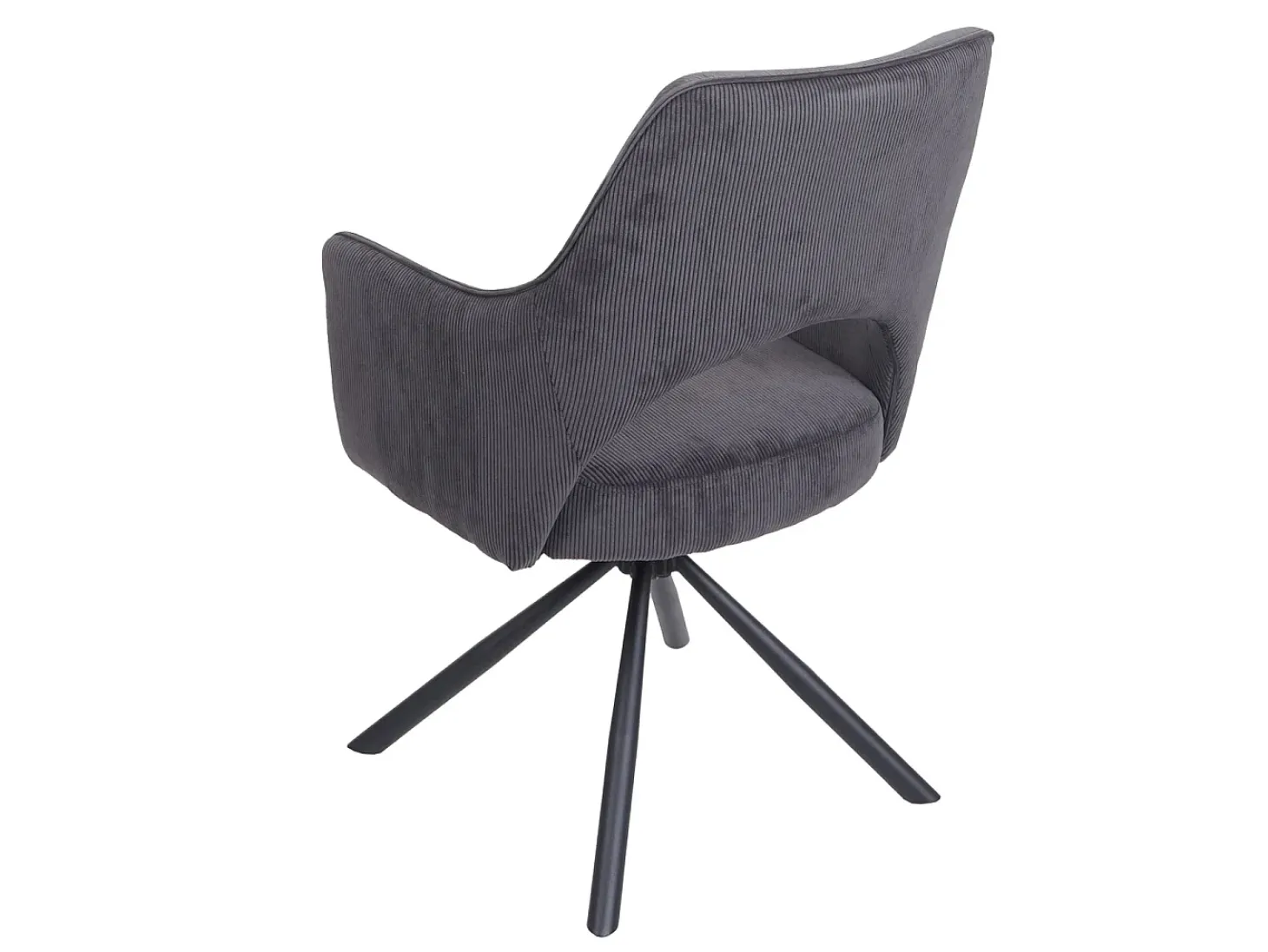 Silla de comedor MCW-K30 (juego de 6), pana gris oscuro
