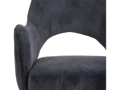 Silla de comedor MCW-K30 (juego de 6), pana gris oscuro