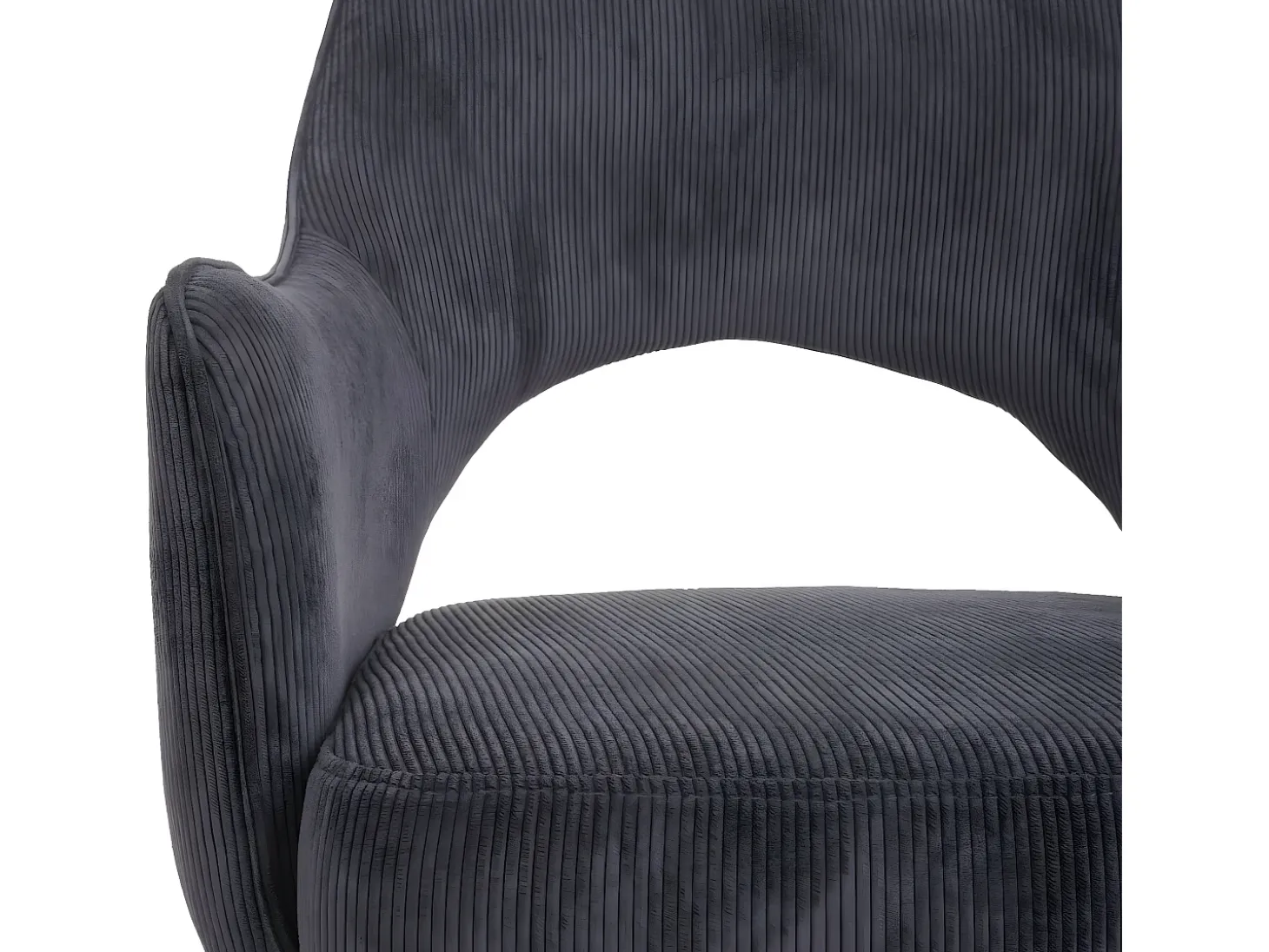 Silla de comedor MCW-K30 (juego de 6), pana gris oscuro