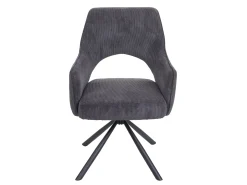 Silla de comedor MCW-K30 (juego de 6), pana gris oscuro