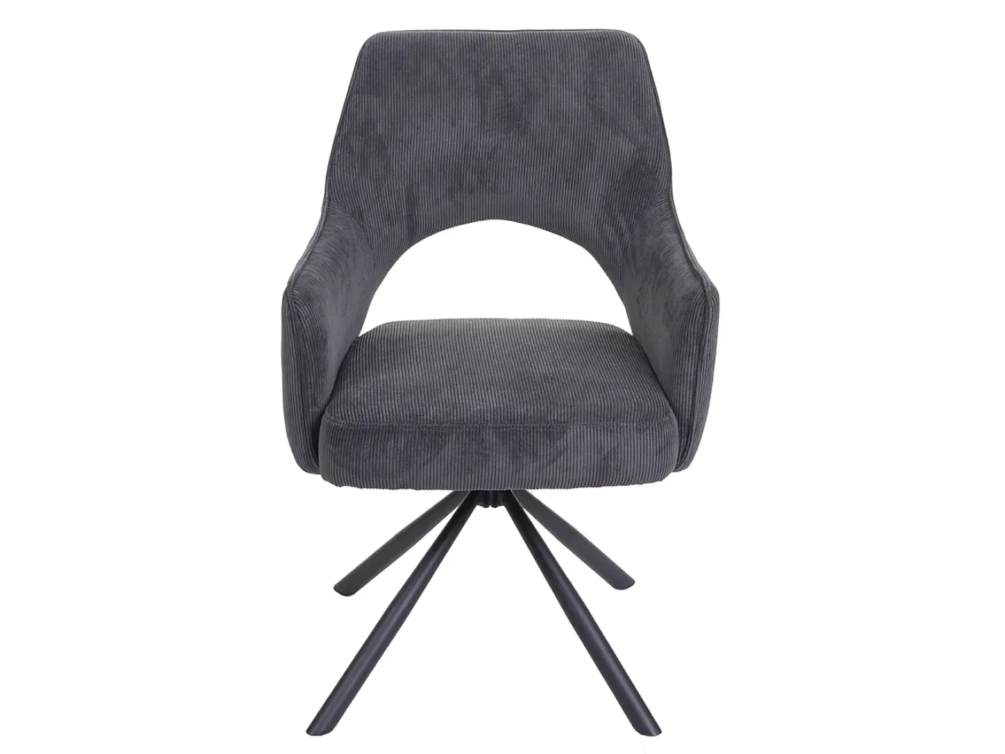 Silla de comedor MCW-K30 (juego de 6), pana gris oscuro