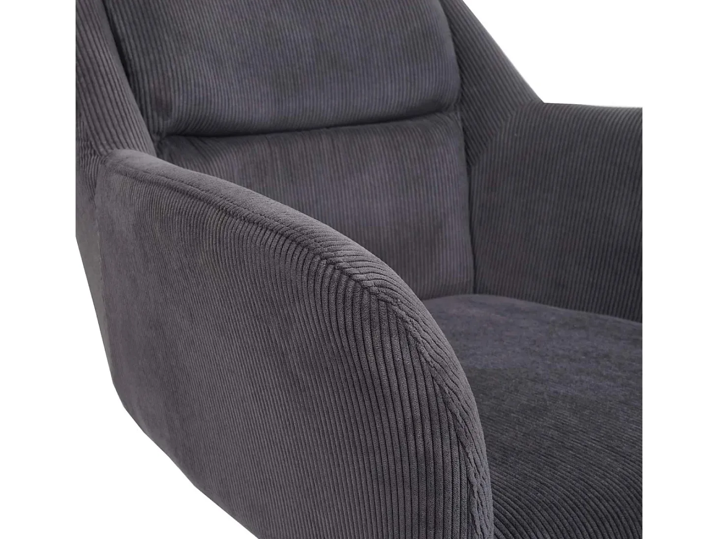 Silla de comedor MCW-K33 (juego de 6), gris pana