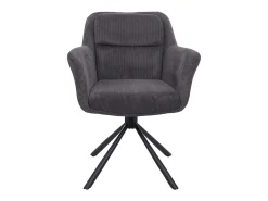 Silla de comedor MCW-K33 (juego de 6), gris pana