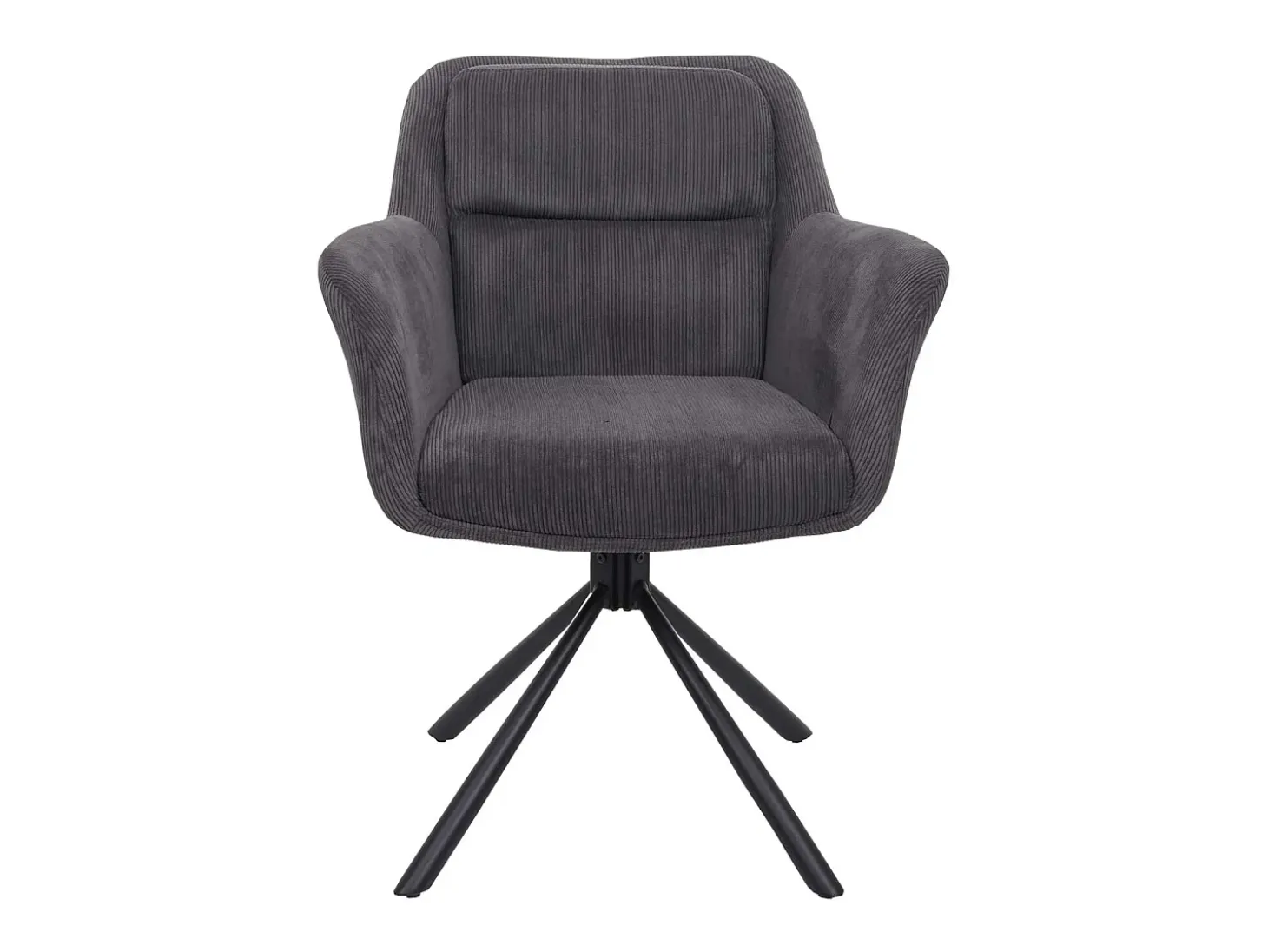 Silla de comedor MCW-K33 (juego de 6), gris pana