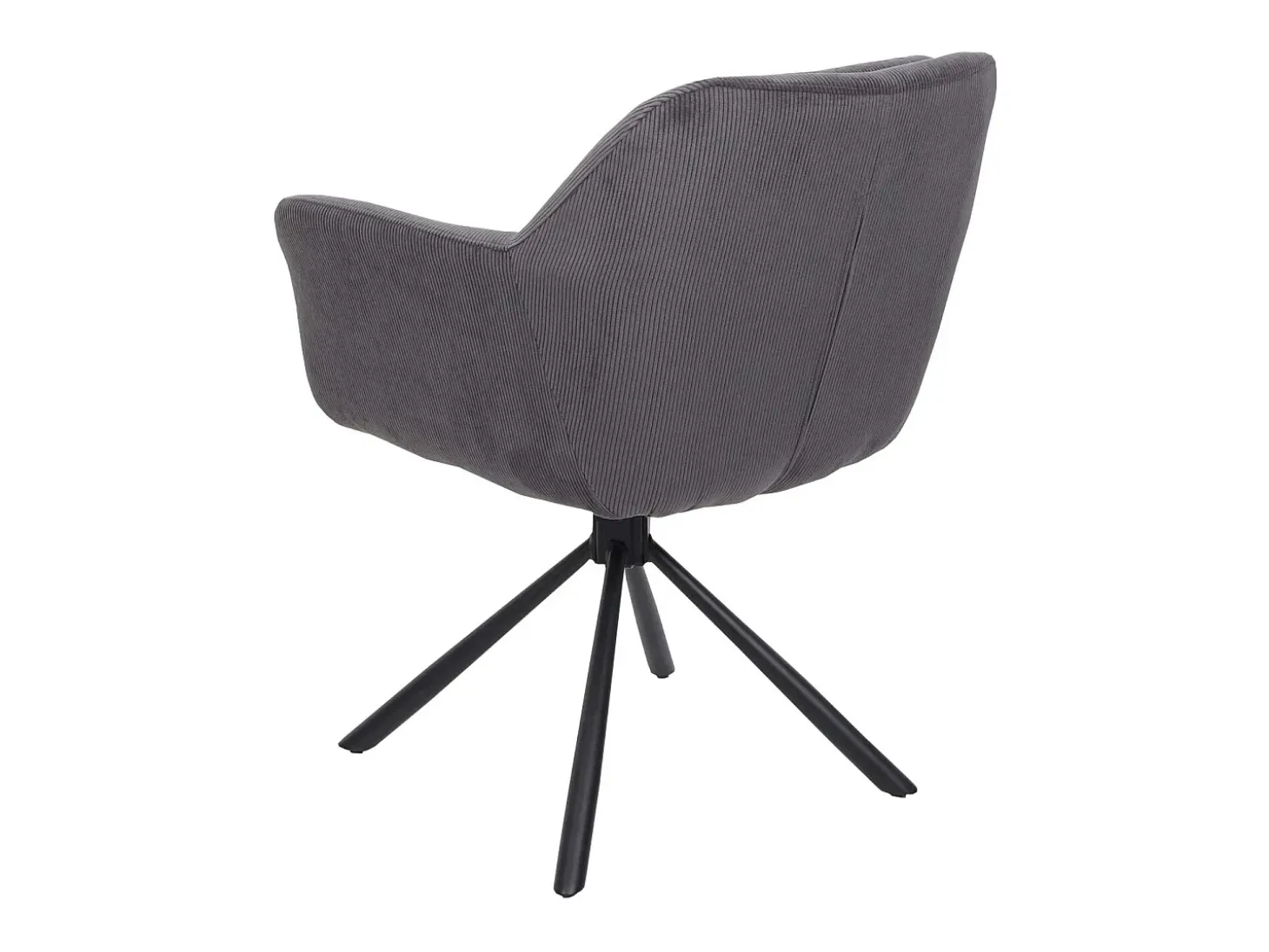 Silla de comedor MCW-K33 (juego de 6), gris pana