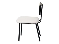 Silla de comedor MCW-K88 (juego de 6), tela/textil blanco