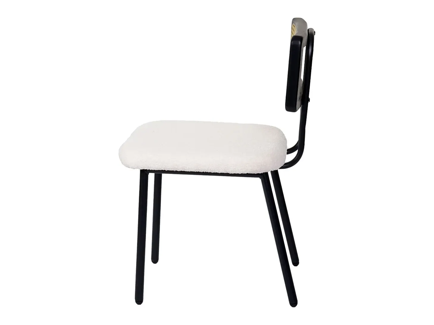 Silla de comedor MCW-K88 (juego de 6), tela/textil blanco