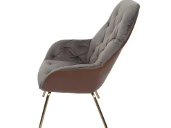 Silla de comedor MCW-K26 (juego de 6), terciopelo, marrón claro