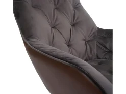 Silla de comedor MCW-K26 (juego de 6), terciopelo, marrón claro