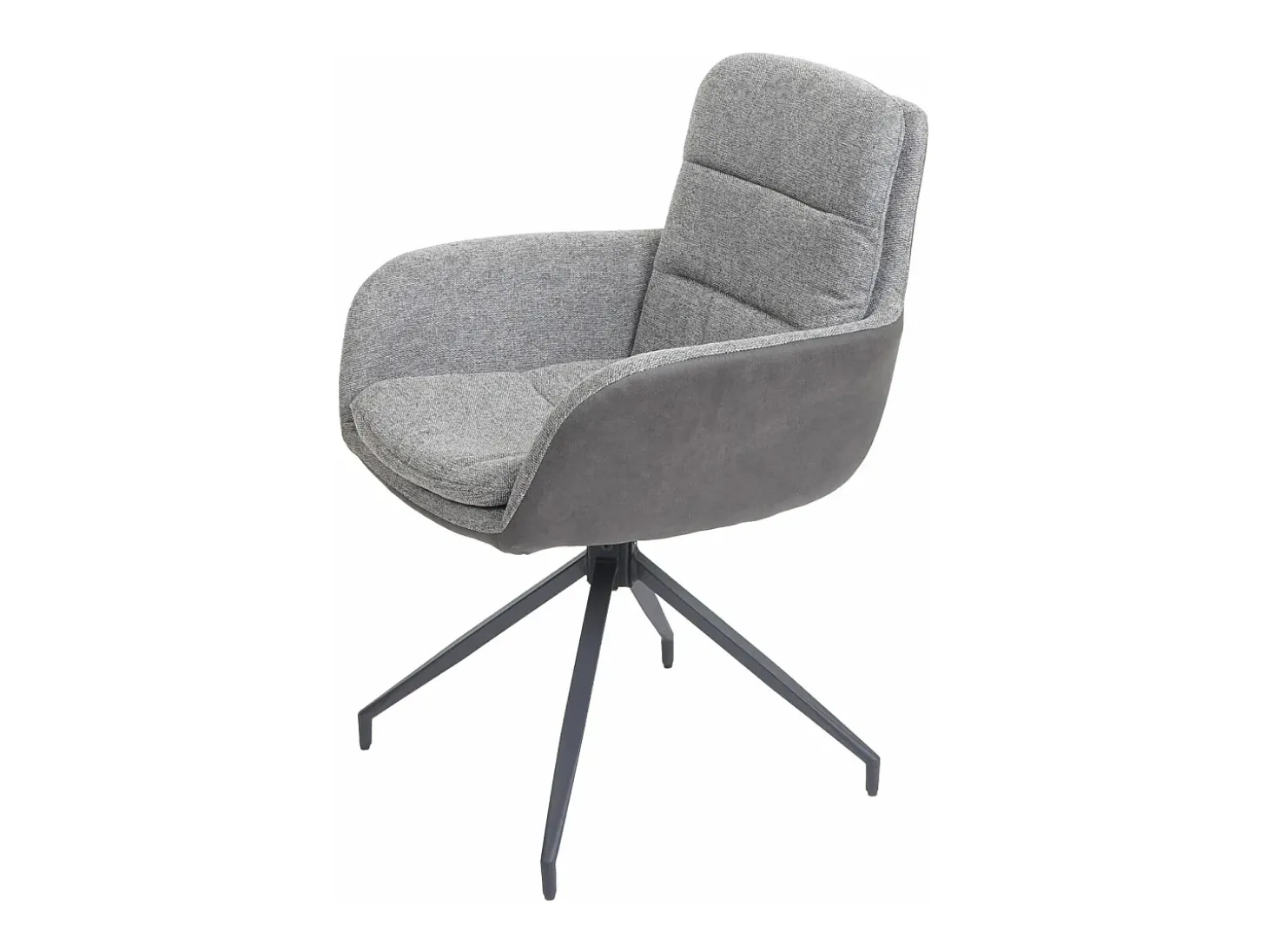 Silla de comedor MCW-K32 (juego de 6), gris-gris oscuro