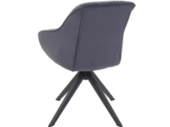 Silla de comedor MCW-K28 (juego de 6), tela/textil gris