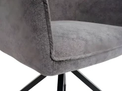 Silla de comedor MCW-K15 (juego de 6), gris oscuro