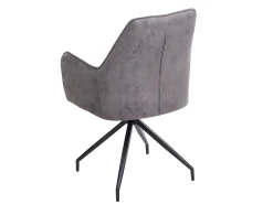 Silla de comedor MCW-K15 (juego de 6), gris oscuro