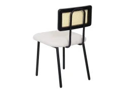 Silla de comedor MCW-K88 (set de 2), tela/textil blanco