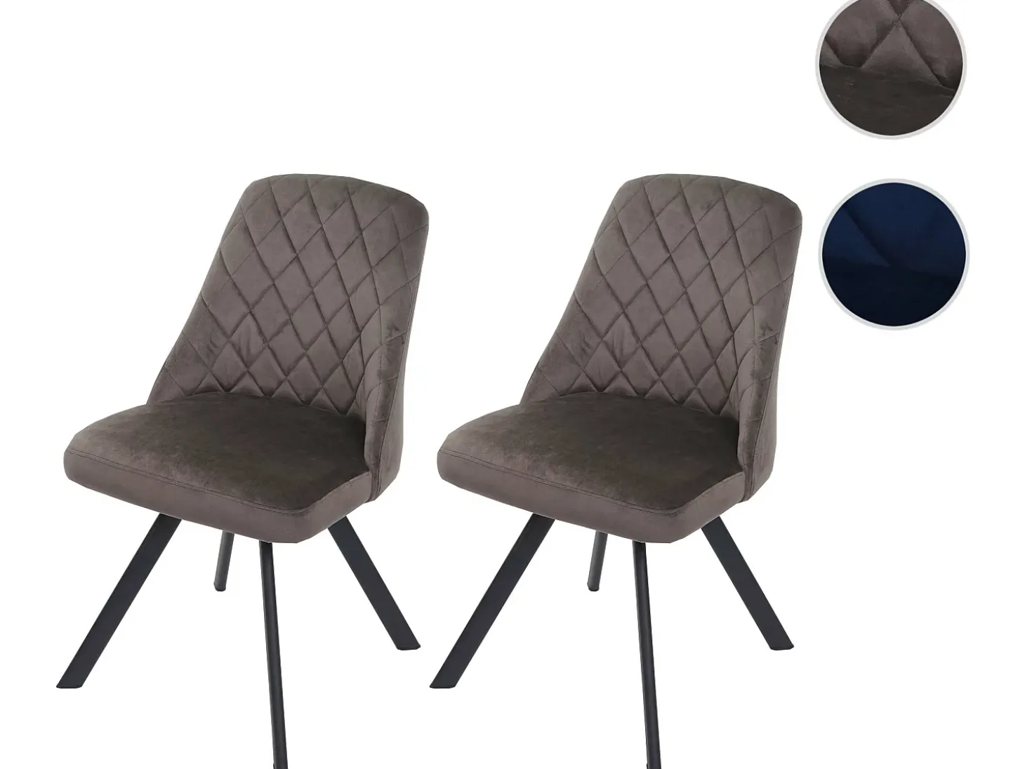 Silla de comedor MCW-K25 (set de 2), marrón oscuro