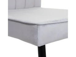 Silla de comedor MCW-K16 (set de 2), gris claro