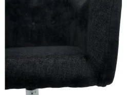 Silla de comedor MCW-L92, tela/textil gris oscuro