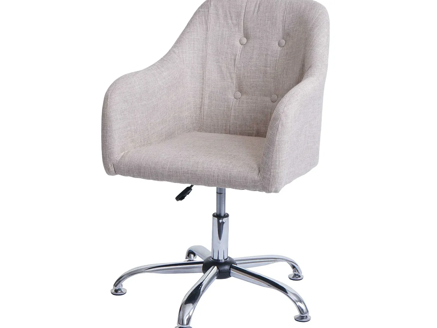 Silla de comedor MCW-L92, textil crema