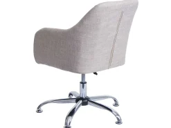 Silla de comedor MCW-L92, textil crema